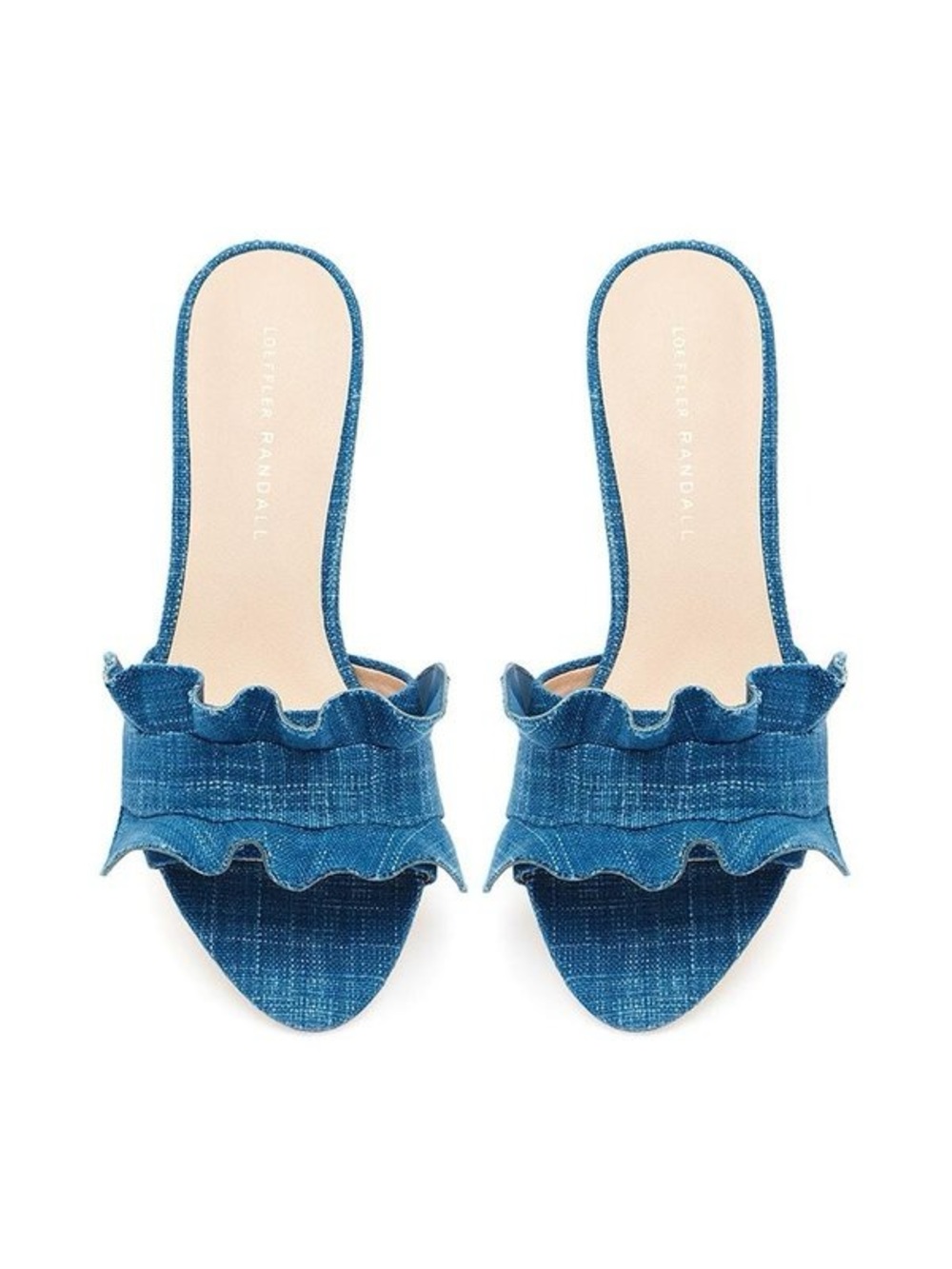 MWT Loeffler Randall Indigo denim blue vera heels mule